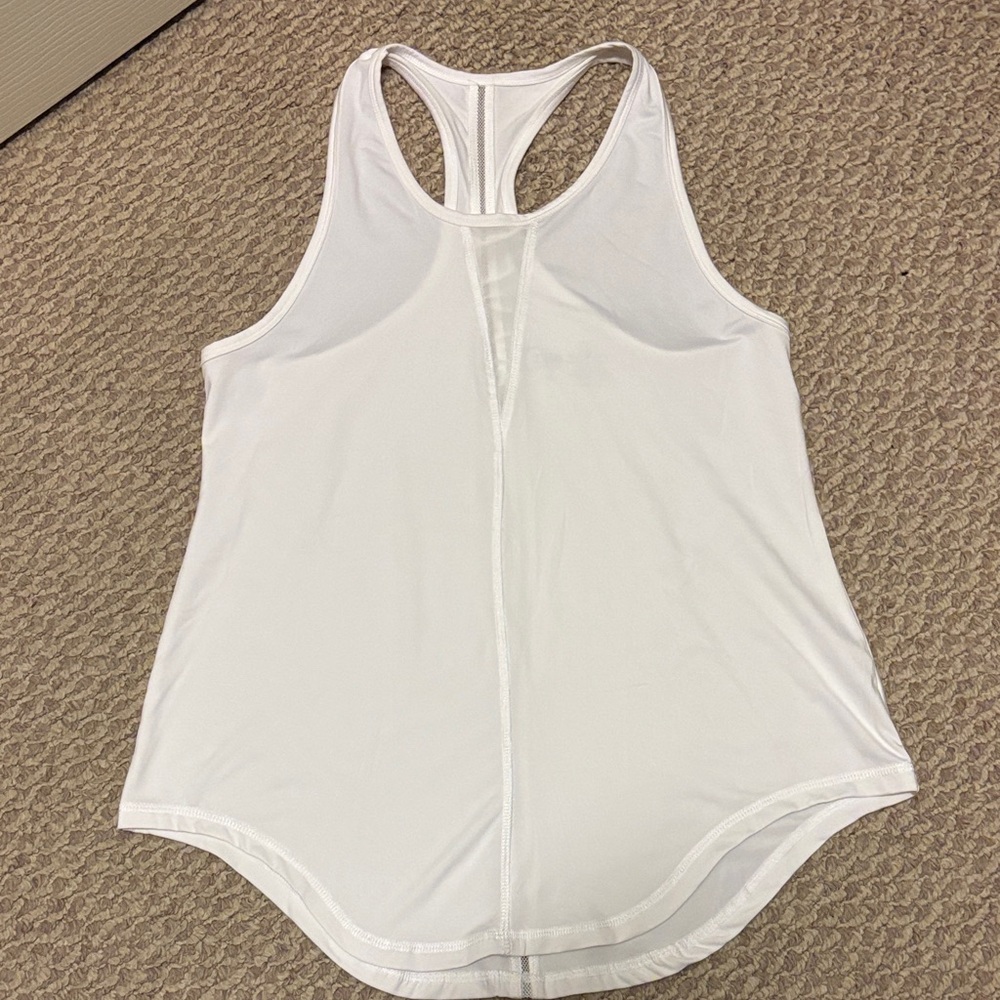 Elegant White Racerback Tank Top